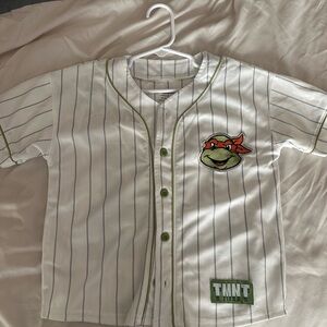 Nickelodeon TMNT White and Green Baseball Jersey